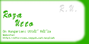 roza utto business card